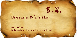 Brezina Mónika névjegykártya